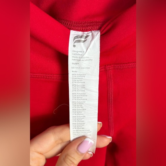 Red High waisted Fabletics leggings size small like new - Picture 5 of 5